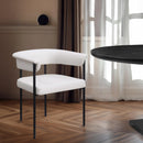 Meridian Malin Cream Vegan Leather Dining Chair IMAGE 2