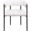 Meridian Malin Cream Vegan Leather Dining Chair IMAGE 3