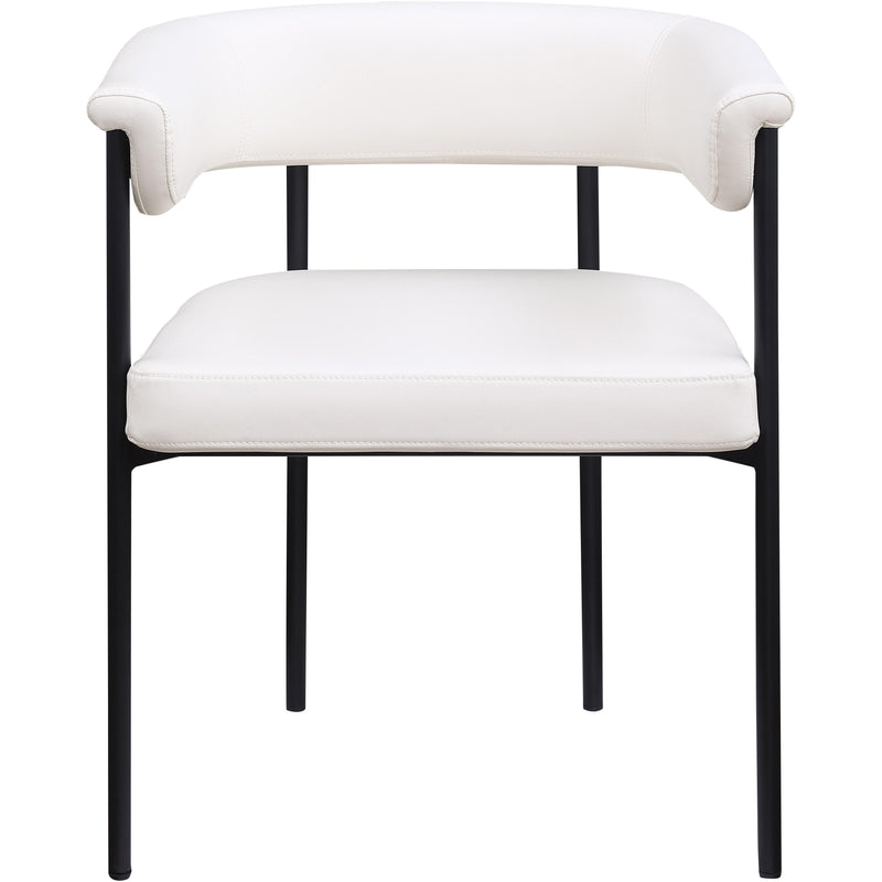 Meridian Malin Cream Vegan Leather Dining Chair IMAGE 3