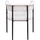 Meridian Malin Cream Vegan Leather Dining Chair IMAGE 5