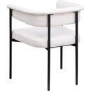 Meridian Malin Cream Vegan Leather Dining Chair IMAGE 6