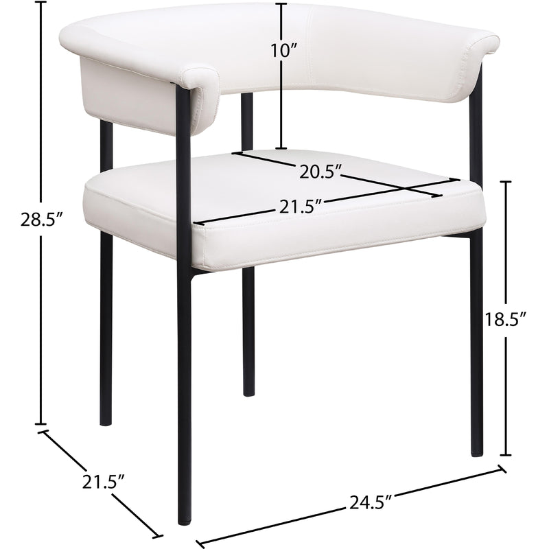 Meridian Malin Cream Vegan Leather Dining Chair IMAGE 8