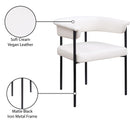 Meridian Malin Cream Vegan Leather Dining Chair IMAGE 9