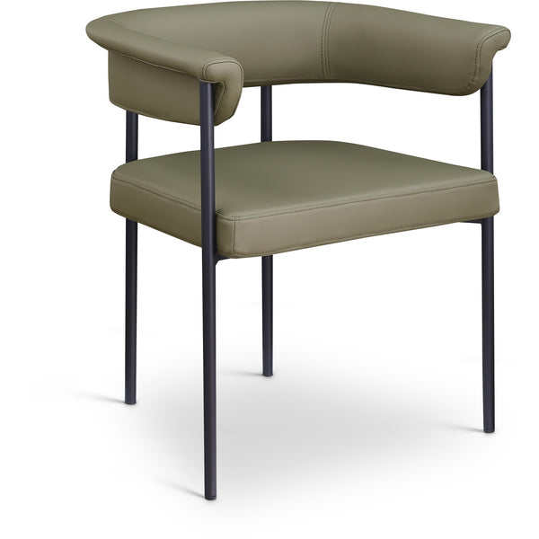 Meridian Malin Olive Vegan Leather Dining Chair IMAGE 1