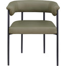 Meridian Malin Olive Vegan Leather Dining Chair IMAGE 3