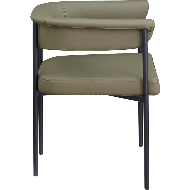 Meridian Malin Olive Vegan Leather Dining Chair IMAGE 4