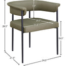 Meridian Malin Olive Vegan Leather Dining Chair IMAGE 8