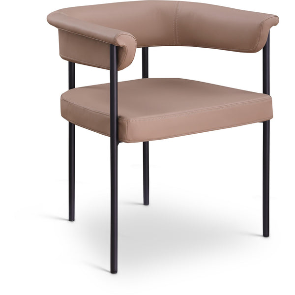 Meridian Malin Tan Vegan Leather Dining Chair IMAGE 1