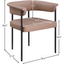 Meridian Malin Tan Vegan Leather Dining Chair IMAGE 8