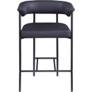 Meridian Malin Black Vegan Leather Counter Stool IMAGE 3