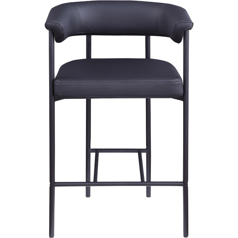 Meridian Malin Black Vegan Leather Counter Stool IMAGE 3