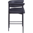 Meridian Malin Black Vegan Leather Counter Stool IMAGE 4