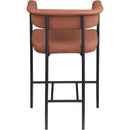 Meridian Malin Cognac Vegan Leather Counter Stool IMAGE 5