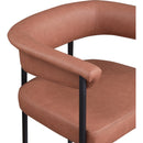 Meridian Malin Cognac Vegan Leather Counter Stool IMAGE 7