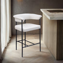 Meridian Malin Cream Vegan Leather Counter Stool IMAGE 2