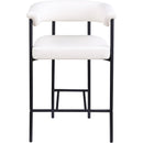 Meridian Malin Cream Vegan Leather Counter Stool IMAGE 3