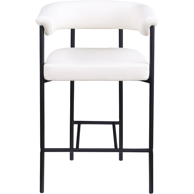 Meridian Malin Cream Vegan Leather Counter Stool IMAGE 3