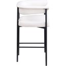 Meridian Malin Cream Vegan Leather Counter Stool IMAGE 4