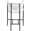 Meridian Malin Cream Vegan Leather Counter Stool IMAGE 5