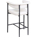 Meridian Malin Cream Vegan Leather Counter Stool IMAGE 6