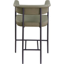 Meridian Malin Olive Vegan Leather Counter Stool IMAGE 5
