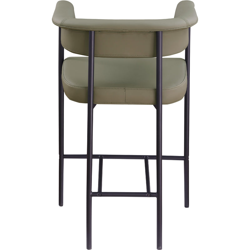 Meridian Malin Olive Vegan Leather Counter Stool IMAGE 5