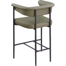 Meridian Malin Olive Vegan Leather Counter Stool IMAGE 6