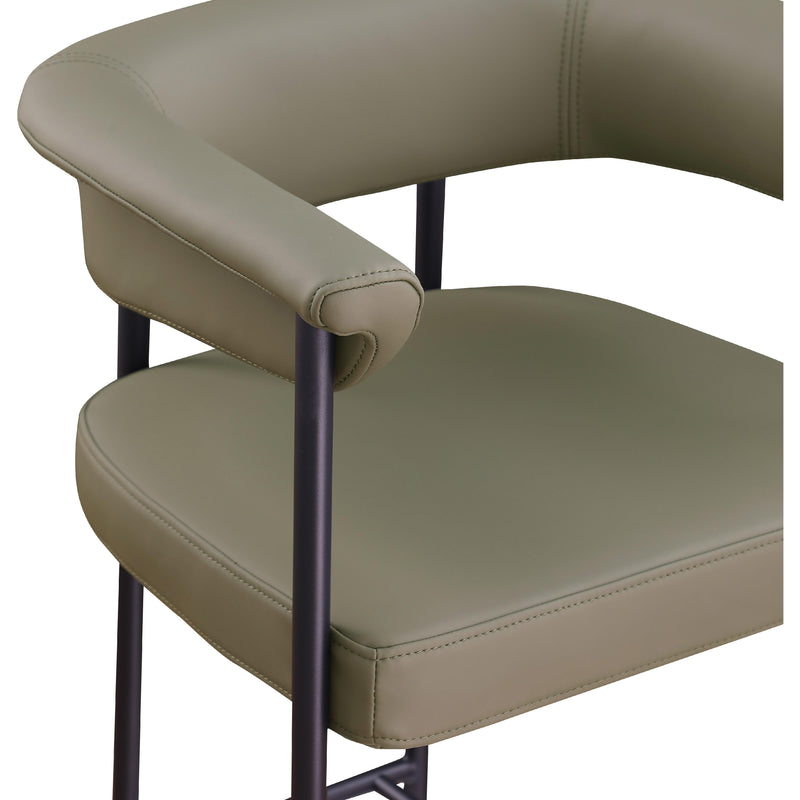 Meridian Malin Olive Vegan Leather Counter Stool IMAGE 7