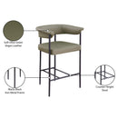 Meridian Malin Olive Vegan Leather Counter Stool IMAGE 9