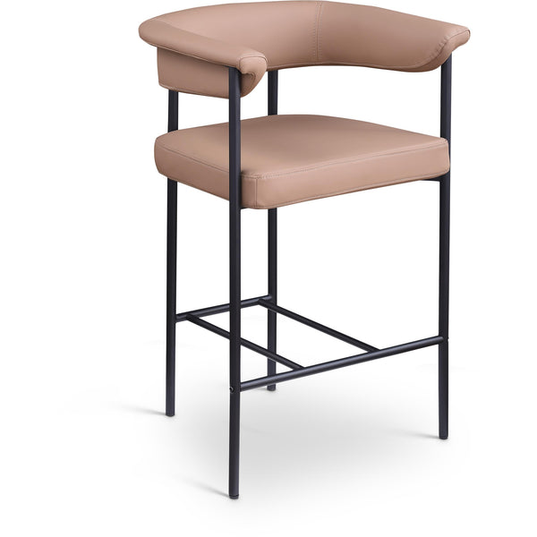 Meridian Malin Tan Vegan Leather Counter Stool IMAGE 1