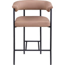 Meridian Malin Tan Vegan Leather Counter Stool IMAGE 3