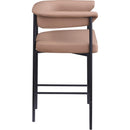 Meridian Malin Tan Vegan Leather Counter Stool IMAGE 4