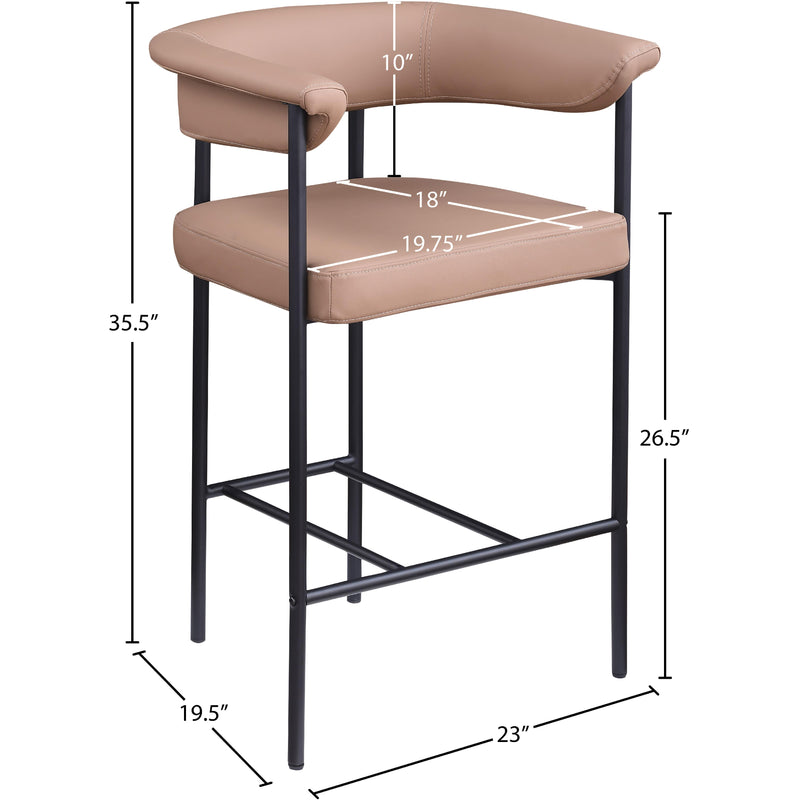 Meridian Malin Tan Vegan Leather Counter Stool IMAGE 8