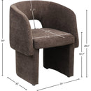 Meridian Emmet Brown Chenille Fabric Dining Chair / Accent Chair IMAGE 11