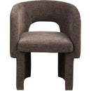Meridian Emmet Brown Chenille Fabric Dining Chair / Accent Chair IMAGE 4