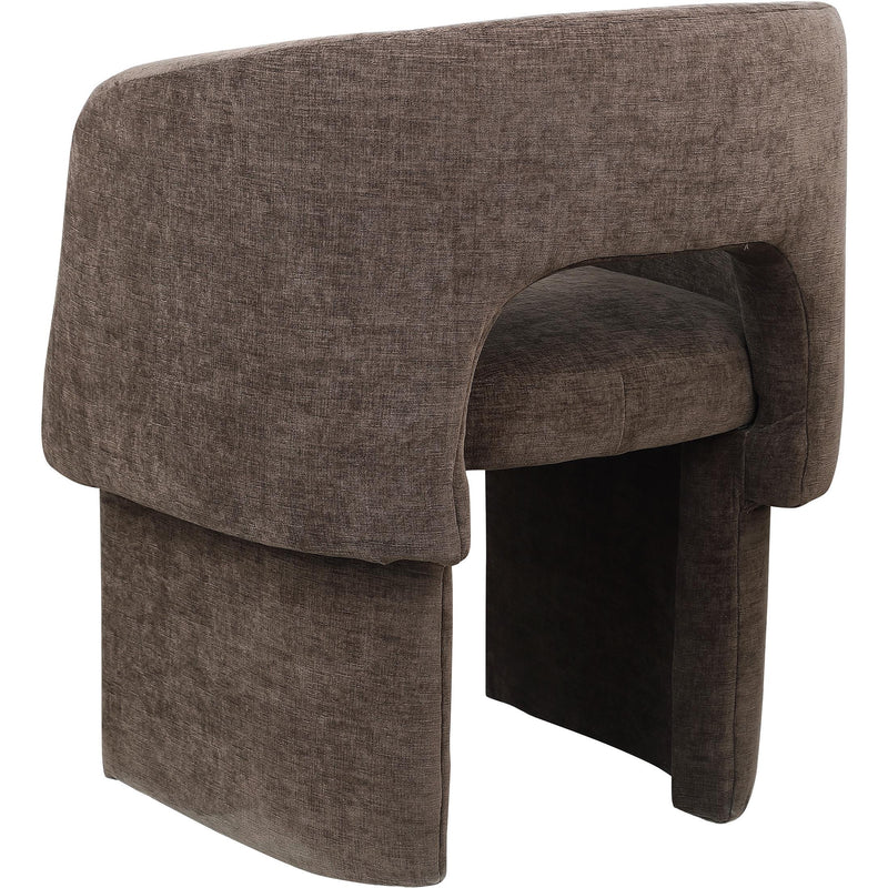 Meridian Emmet Brown Chenille Fabric Dining Chair / Accent Chair IMAGE 5
