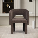 Meridian Emmet Brown Chenille Fabric Dining Chair / Accent Chair IMAGE 9