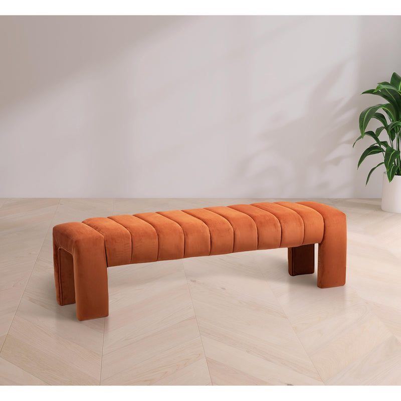 Meridian Andaz Cognac Bench IMAGE 2