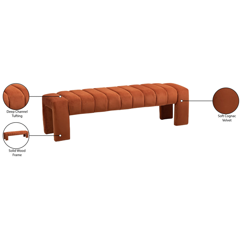 Meridian Andaz Cognac Bench IMAGE 7