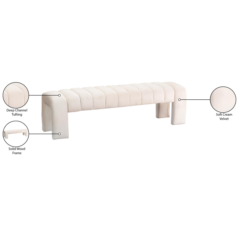 Meridian Andaz Cream Bench IMAGE 7