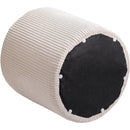 Meridian Roy Beige Microsuede Fabric Ottoman/Stool IMAGE 5