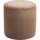 Meridian Roy Brown Microsuede Fabric Ottoman/Stool IMAGE 3