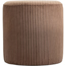 Meridian Roy Brown Microsuede Fabric Ottoman/Stool IMAGE 4