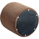 Meridian Roy Brown Microsuede Fabric Ottoman/Stool IMAGE 5