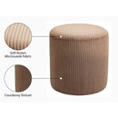 Meridian Roy Brown Microsuede Fabric Ottoman/Stool IMAGE 7