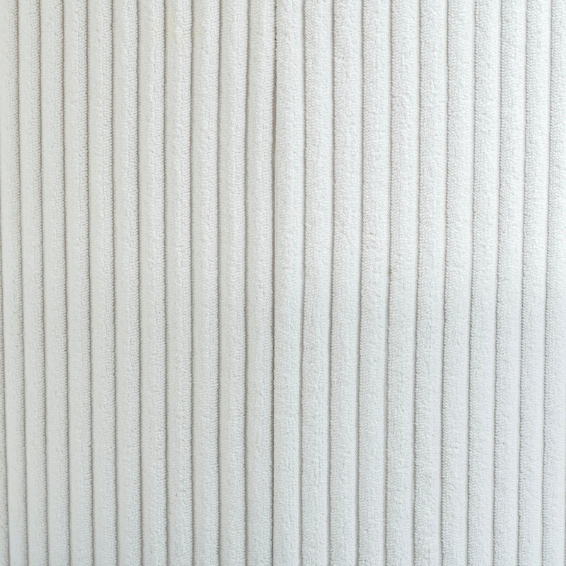 Meridian Roy Cream Microsuede Fabric Ottoman/Stool IMAGE 6