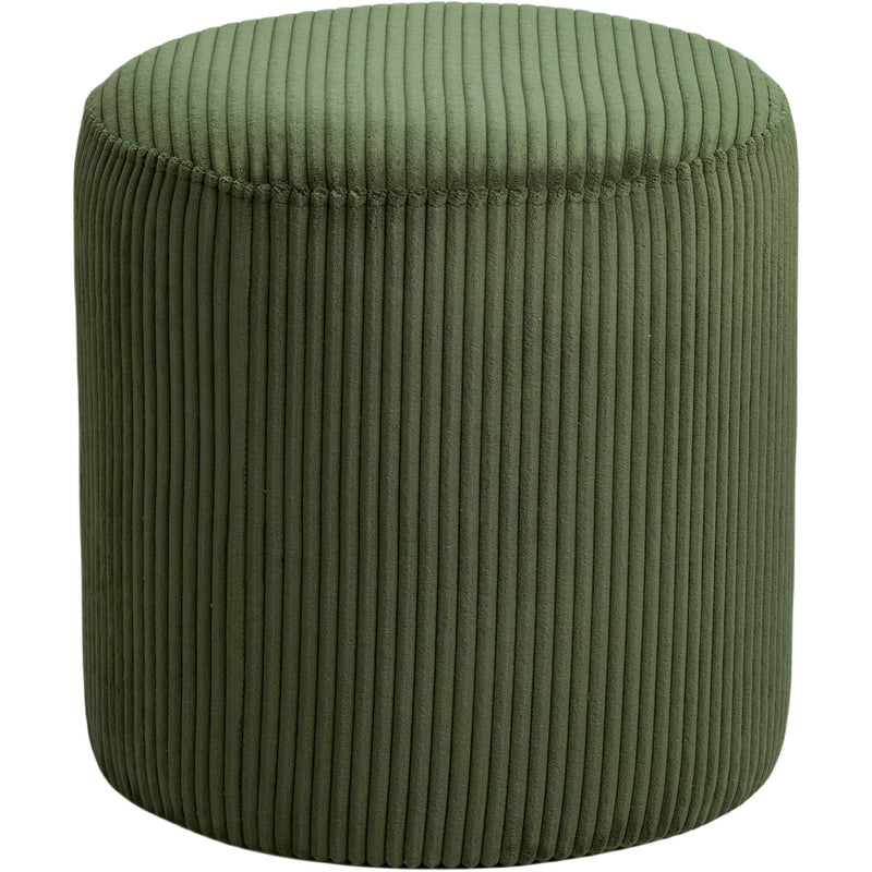 Meridian Roy Green Microsuede Fabric Ottoman/Stool IMAGE 3