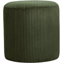Meridian Roy Green Microsuede Fabric Ottoman/Stool IMAGE 4