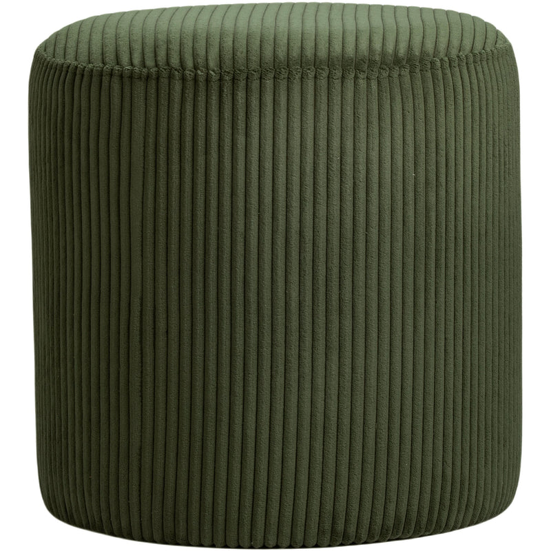 Meridian Roy Green Microsuede Fabric Ottoman/Stool IMAGE 4