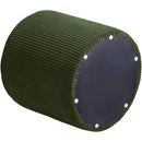 Meridian Roy Green Microsuede Fabric Ottoman/Stool IMAGE 5